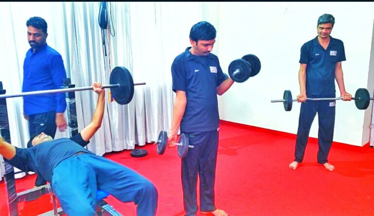 Strength workout during rehabilitation program.