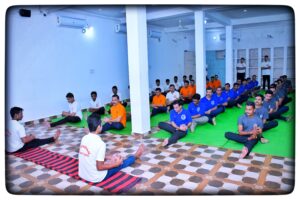 Yoga session at Jaipur Nasha Mukti Kendra