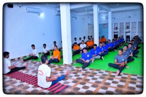 Yoga session at Jaipur Nasha Mukti Kendra