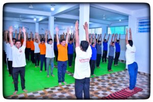 Yoga session at Jaipur Nasha Mukti Kendra