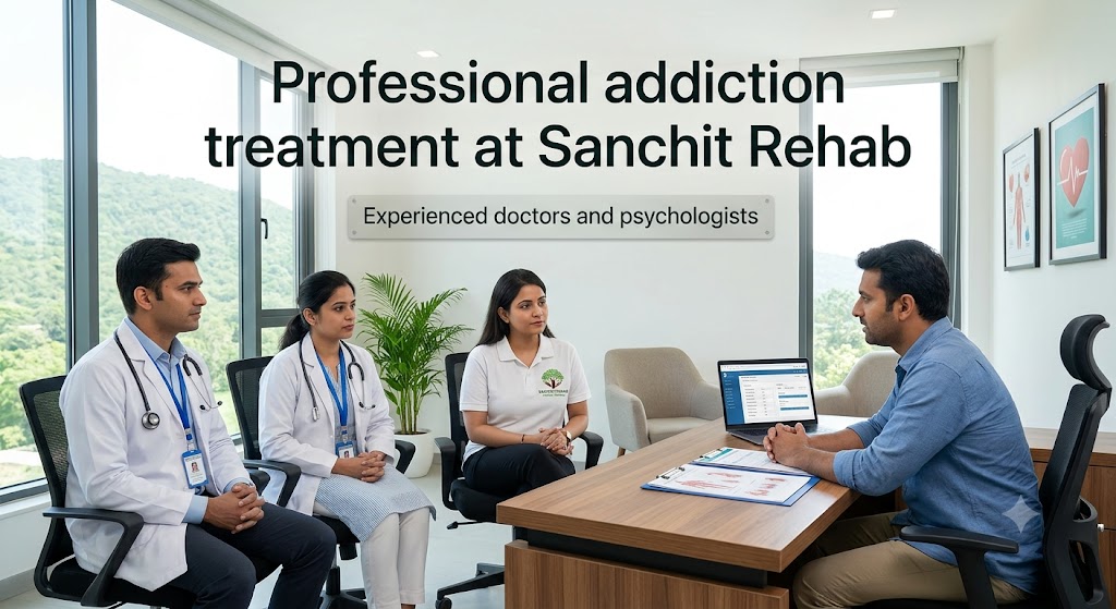 Professional addiction treatment at Sanchit Rehab in West Bengal