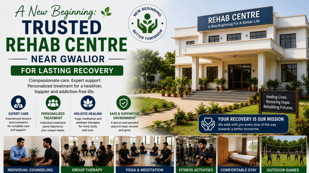A New Beginning: Trusted Rehab Centre Near Gwalior for Lasting Recovery