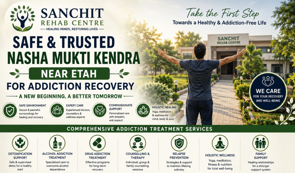 Safe & Trusted Nasha Mukti Kendra Near Etah for Addiction Recovery