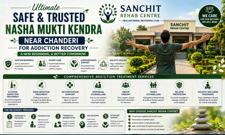 Safe & Trusted Nasha Mukti Kendra Near Chanderi for Addiction Recovery