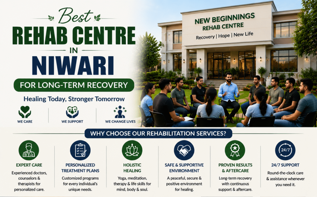 Best Rehab Centre in Niwari for Long-Term Recovery